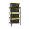 Seville Classics UltraDurable® 4-Tier NSF-Certified Steel Tote Shelving